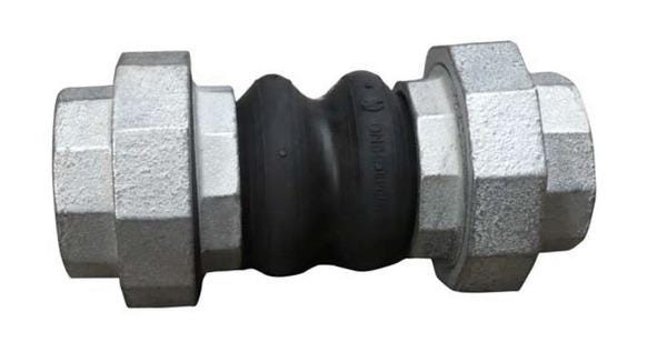 COMPENSATEUR ANTIVIBRATIL - FF - Elastomère - A soufflet EPDM avec raccord fonte galvanisé - Pression maxi 10 bar