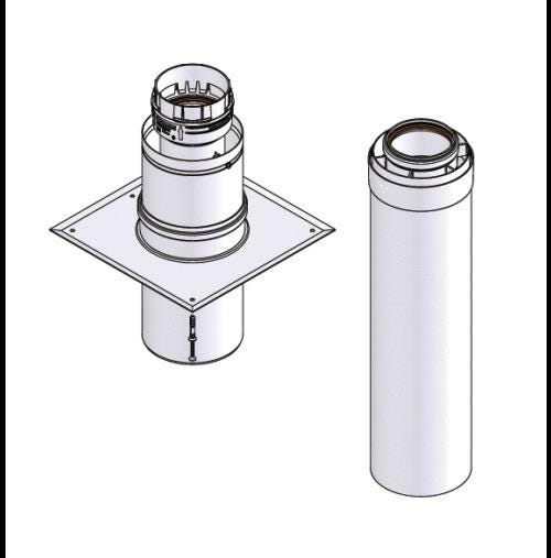 KIT RACCORDEMENT PLF.C93 80/125 DY927 7650964 DE DIETRICH EQUIP THERMIQU BDR  [7650964]