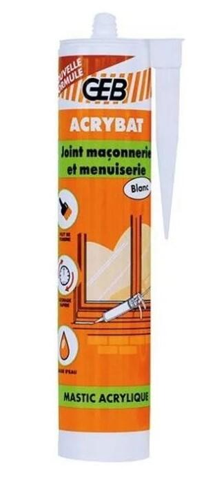 ACRYBAT BT - Mastic acrylique pour joints en maçonnerie et menuiserie
