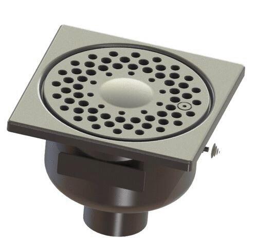 SIPHON SANS REPRISE D'ETANCHEITE - Siphon inox 150x150 à sortie 50 verticale ou latérale