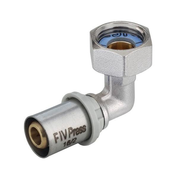 COUDE MULTICOUCHE A SERTIR ET A VISSER EASYTEC - Avec écrou tournant