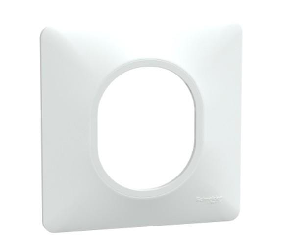 PLAQUE FINITION 1 POSTE BLC OVALIS SCHS320702