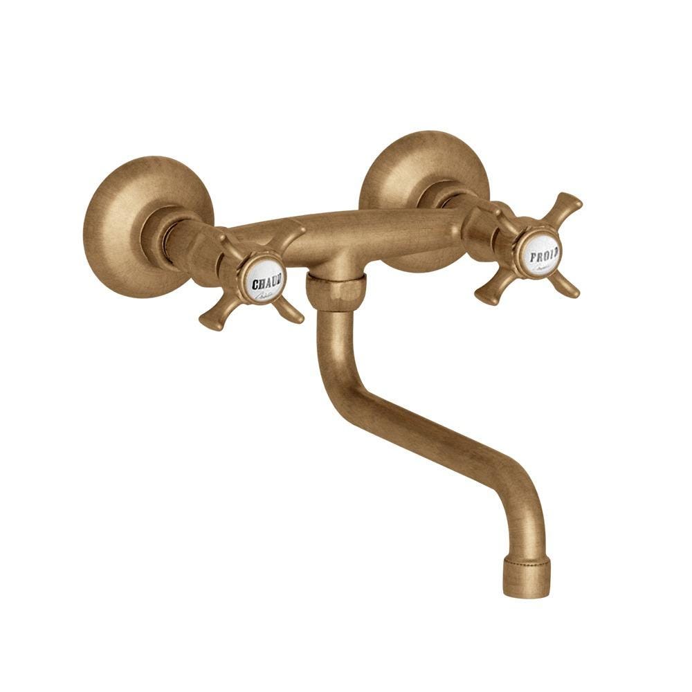 ROBINET EVIER MUR.CHAMBORD VIEUX BRZE CH12492 ONDYNA  [CH12492] 