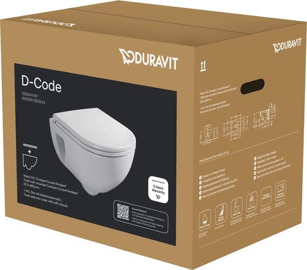 PACK WC SUSP. D-CODE 48CM          45150900A1 DURAVIT  [45150900A1]