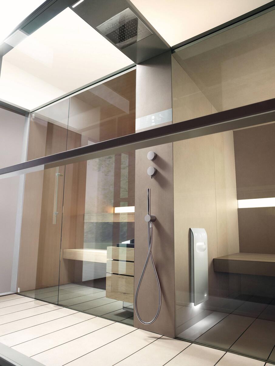 LOGICA TWIN - Cabine Hammam, Sauna et douche - Hauteur : 226 cm - Ep. du verre : 8 mm