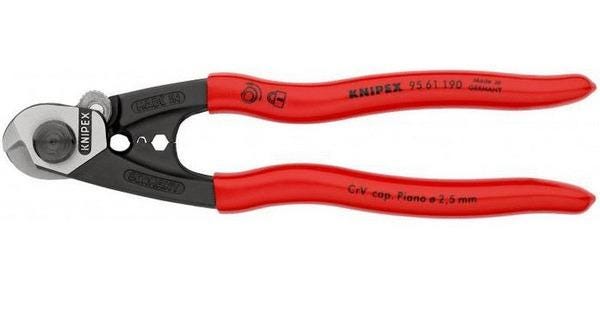 COUPE CABLES ACIER FORGE 190MM      95 61 190 KNIPEX WERK  [9561190]