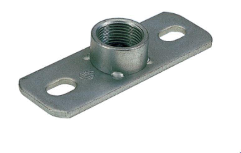 ACCESSOIRE DE MONTAGE - Platine avec manchon soudé, électrozinguée