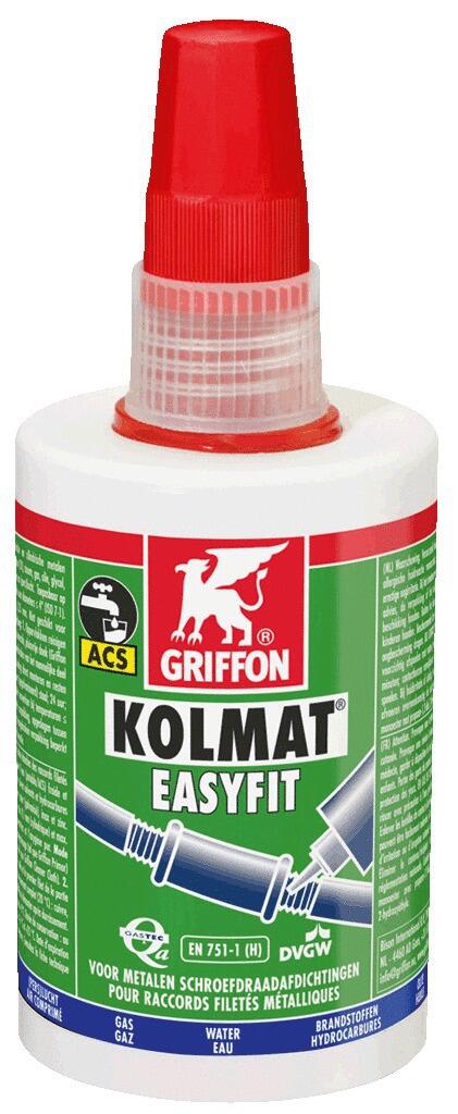 KOLMAT EASYFIT - Résine anaérobie pour l'étanchéité des raccords filetés métalliques - Avec ACS