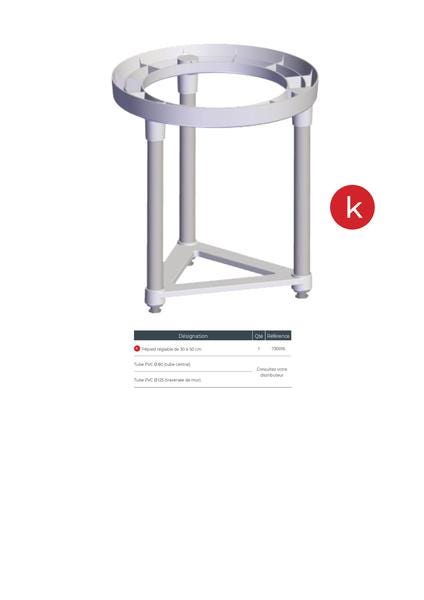 TREPIED HAUTEUR REGLABLE DE 30 A 50 CM 730016 INTUIS THERMO  [730016]