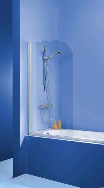 ATOUT 2 - Pare-baignoire pivotant avec partie fixe en verre de sécurité 6 mm - Hauteur 140 cm