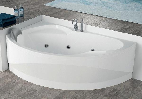 VOGUE - Baignoire d'angle à encastrer