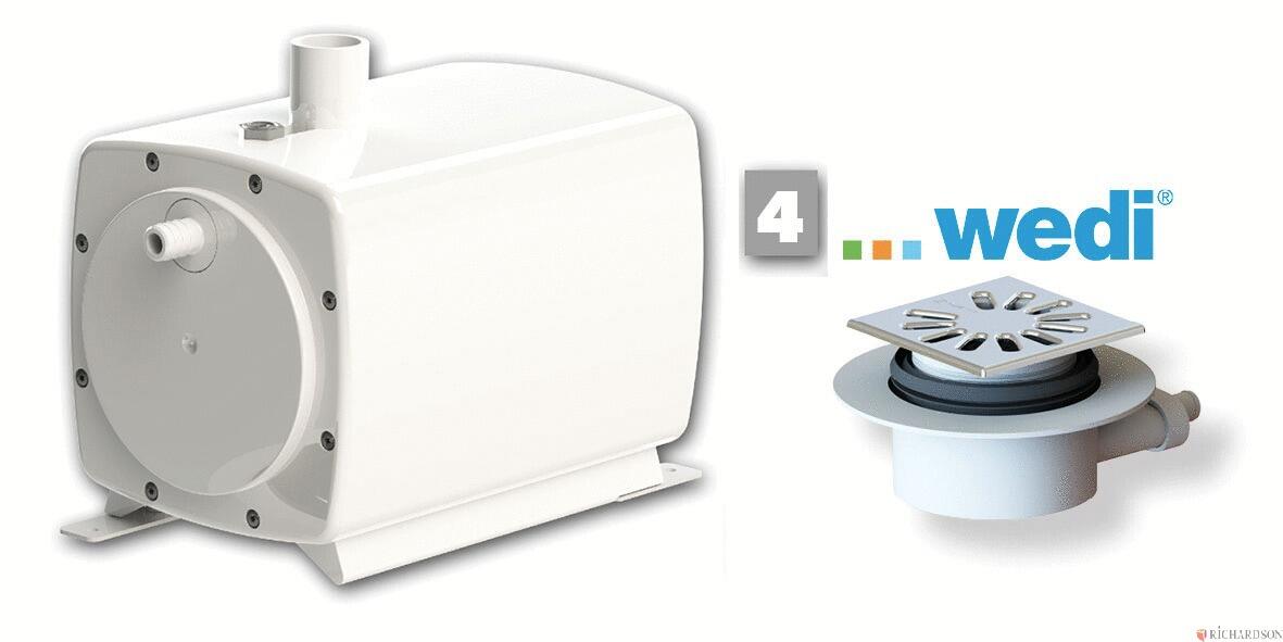 SANIFLOOR+ - Pompe de relevage pour douche à l'italienne avec bonde