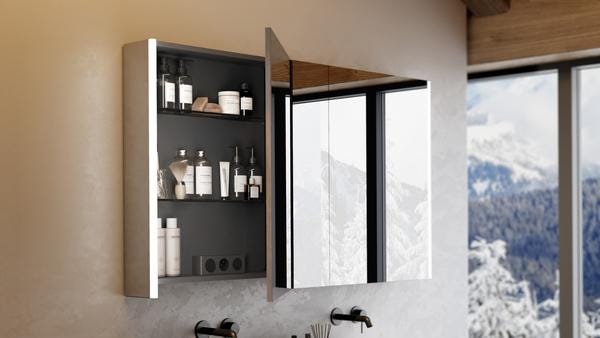 ARMOIRE TOIL LIGHT BOX 3P MIROIR140X80 934651 SANIJURA / KOHLER FRANCE