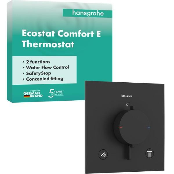 SET FINIT DCH THERM ECOSTAT 2F NOIR  33711670 HANSGROHE  [33711670]