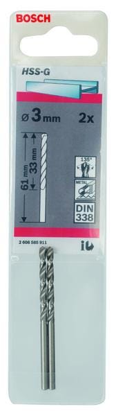 FORET METAL HSS-G 3.0X61 -2- BOSCH 2608585911
