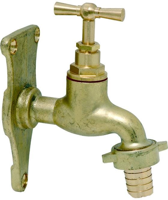 ROBINET DE JARDIN - Femelle - Avec applique intégrée à visser