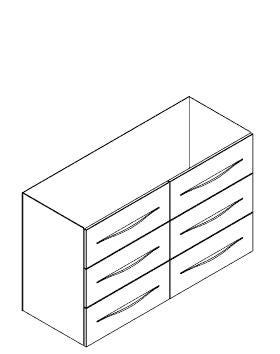 MEUBLE CAISSON BENTO DBLE/V 75X120    1793151 DECOTEC  [1793151]
