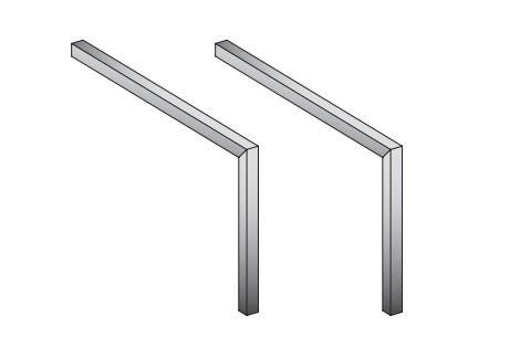 PIEDS METRO26 H8CM CHROME -PAIRE-     XA943.C