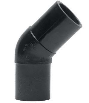 COUDE 45 PE100 SDR11 B.A.B LONG      110X10,0 LES STANDARDS 