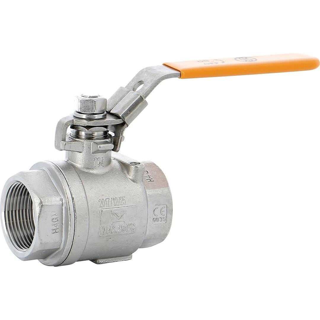 VANNE SPHERE T.2PCS HT ORANGE FF 1"1/2 714008 SFERACO  [714008] 