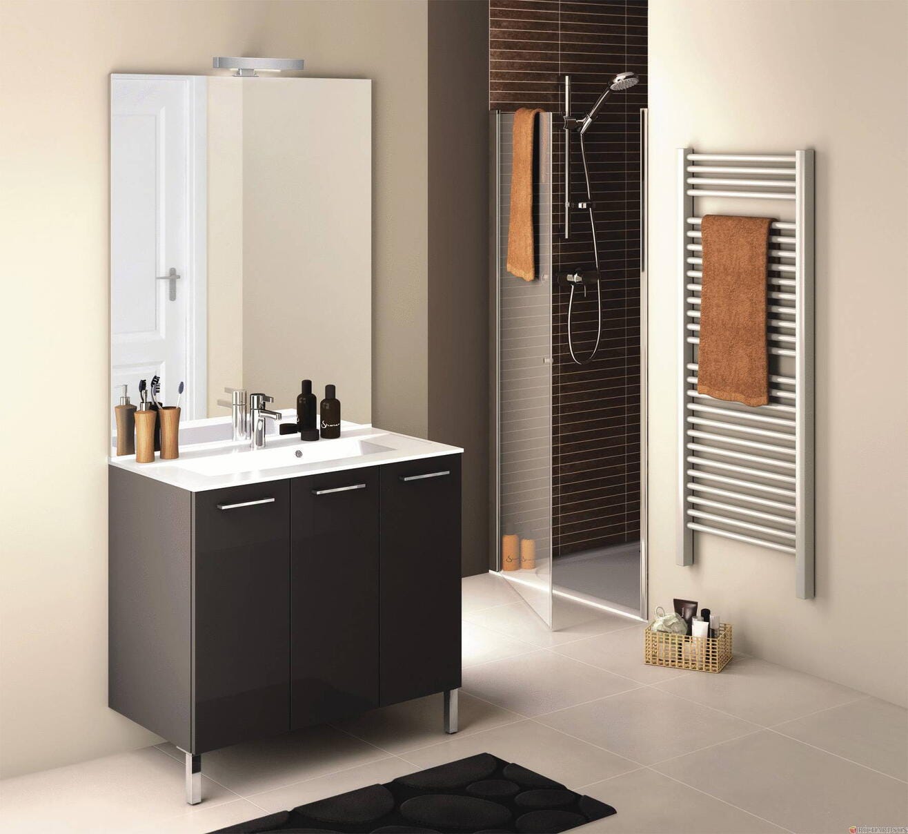 COMPOSITION PROMOULE DECO 90CM - Meuble ensemble complet