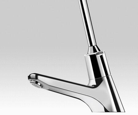 TEMPOSTOP - Robinet poussoir de lavabo sur vasque à levier