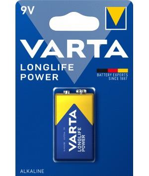 PILE 9V 6LR6 VARTA LONGLIFE POWER 81PI9VA0BLC FRANCE ARROSAGE  [81PI9VA0BLC]