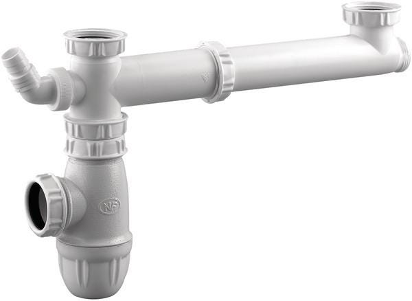 TE - Té de raccordement plastique - Siphon réglable