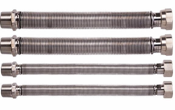 CHAUFFAGE - TRESSE EN ACIER GALVANISE - Kit flexible chaudière