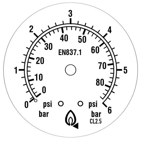 MANOMETRE GAZ M10X1 100MB 63MM        P162800 CLESSE INDUSTRIES  [P162800]