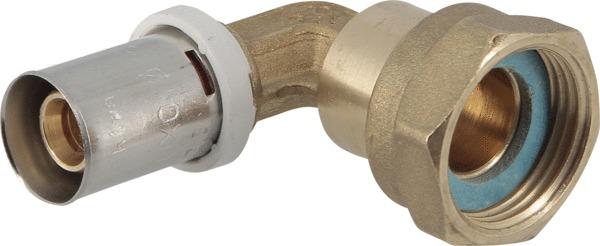 COUDE MULTICOUCHE FLUXO® - FF - 90° - Avec écrou tournant