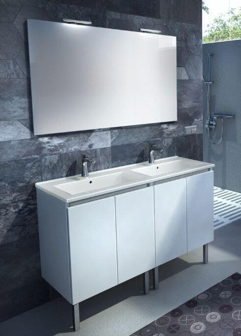 EXCLUSIVITES RICHARDSON PAR GBGROUP - Meuble sous-vasque et miroir déco-applique LED et pieds