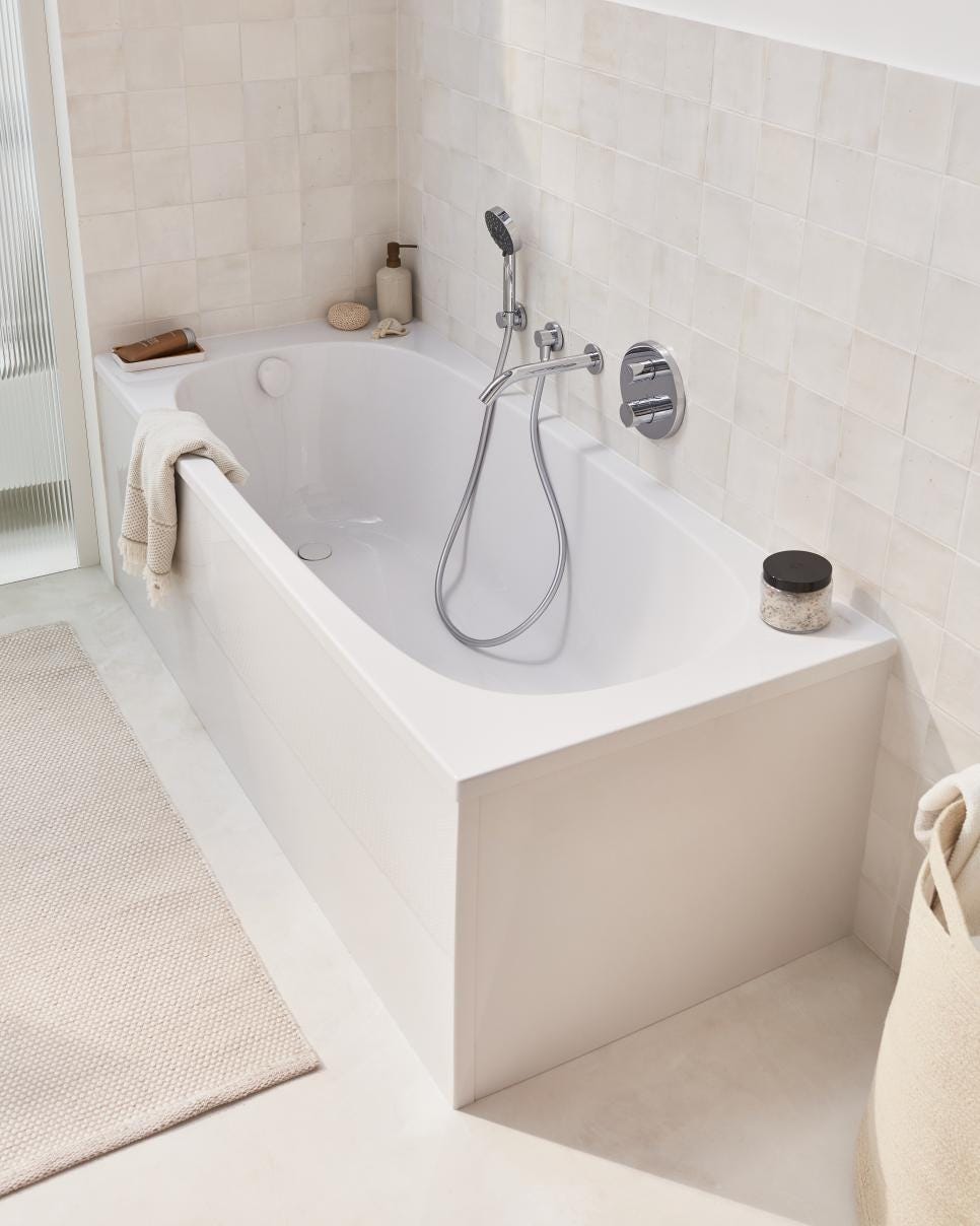 BASTILLE - Baignoire rectangulaire avec pieds réglables