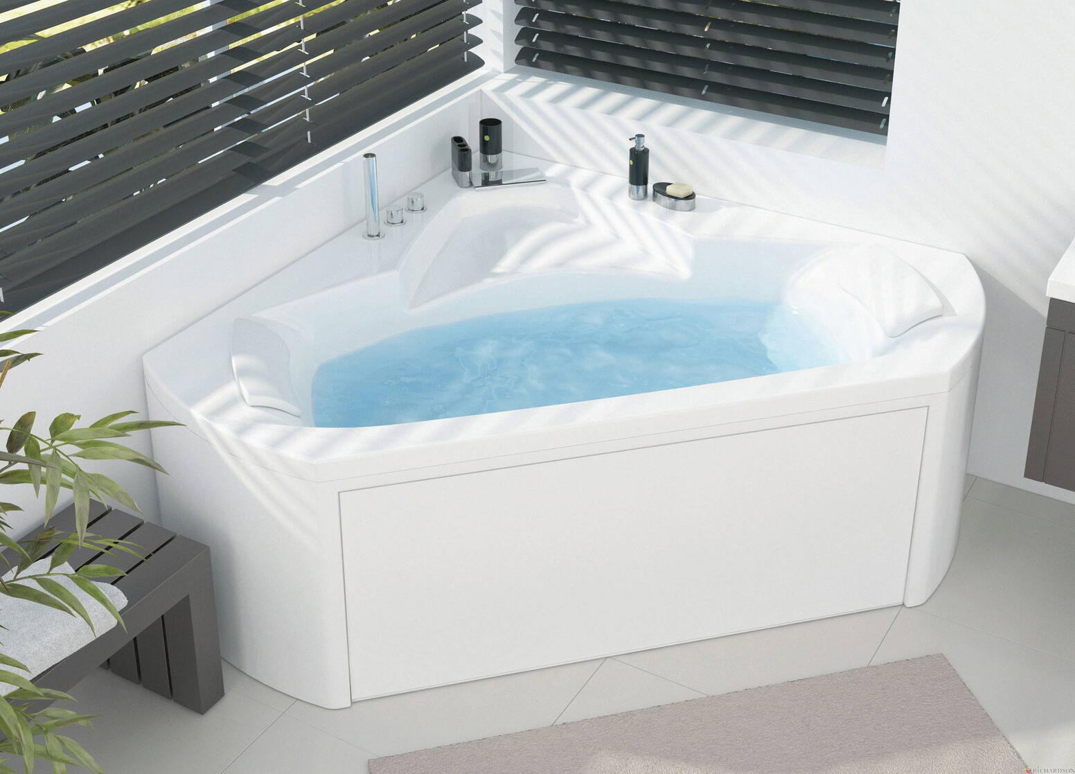 STAR MIXTE PLUS - Baignoire d'angle en Biocryl