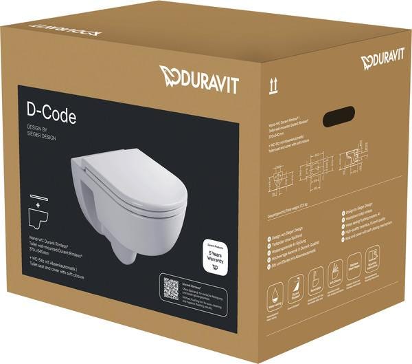 D-CODE RIMLESS - Pack WC suspendu