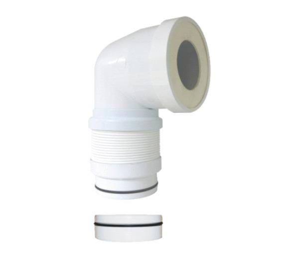 PIPE POUR WC EN PVC - Coudée souple  extensible