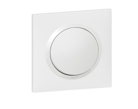INTERRUPTEUR VA-ET-VIENT DOOXIE ONE 10AX 250V - Livré avec plaque carrée blanche et griffes