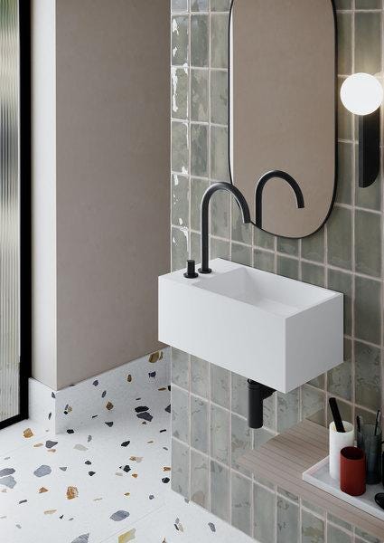 LAVABO GUEST R 25X50 SCENE LISSE BLC WSMC0004 ABSARA INDUSTRIAL  [WSMC0004]
