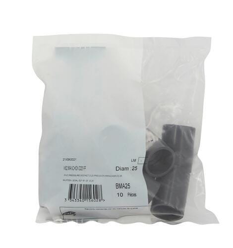 MANCHON FEMELLE FEMELLE D25 PVC U PRES BMA25N