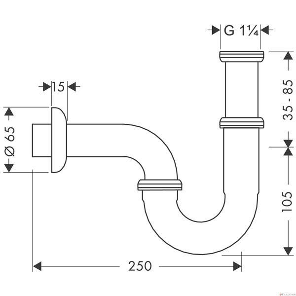 SIPHON TUBE 1"1/4 POUR BIDET