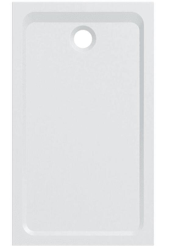 MELUA - Receveur rectangulaire extra-plat en marbrex à encastrer