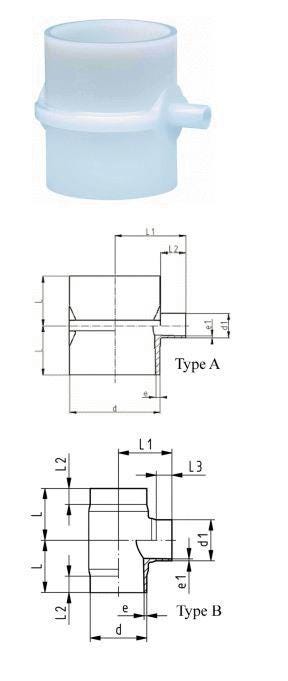 TE PVDF - Té réduit - SYGEF Plus - PVDF-HP