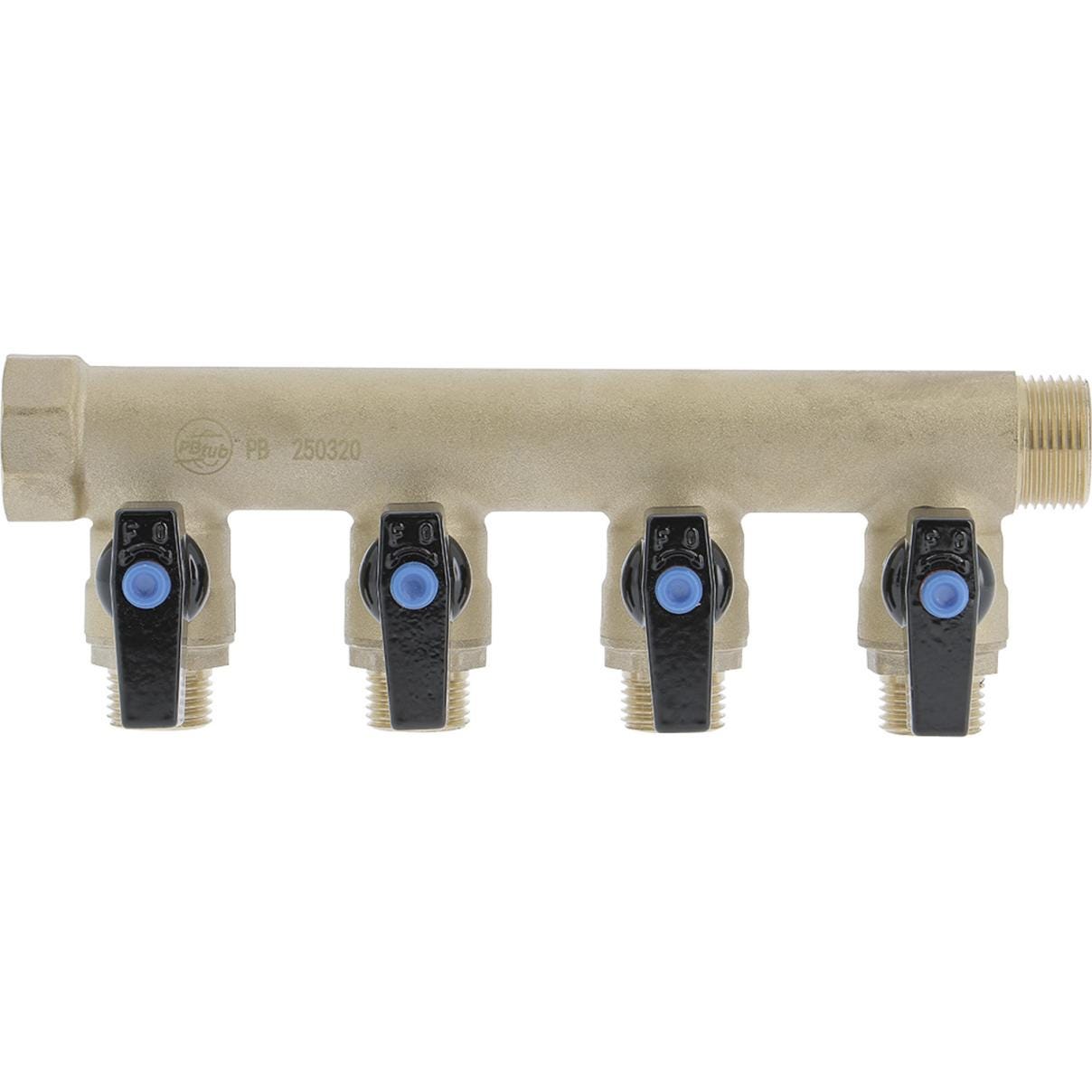 COLLECTEUR 3/4"-4 VANNES 1/2" COLV44 PB TUB  [COLV44] 