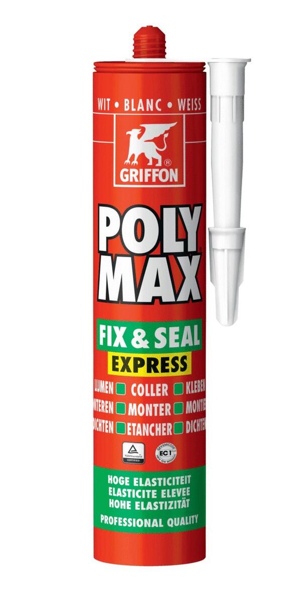 POLY MAX® FIX &amp; SEAL EXPRESS - Colle de montage et mastic d’étanchéité sans solvants - Séchage rapide