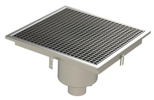 CANIVEAU 500X500 INOX SORTIE VERT RVI5.5 LIMATEC  [RVI5.5]
