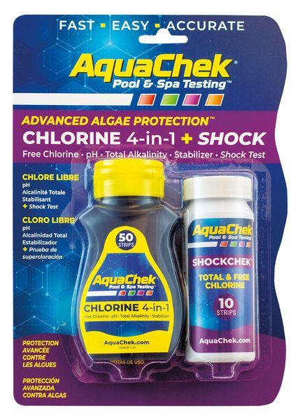TEST AQUACHEK CHLORINE 4 EN 1 +SHOCK   511249 FLUIDRA  [511249]