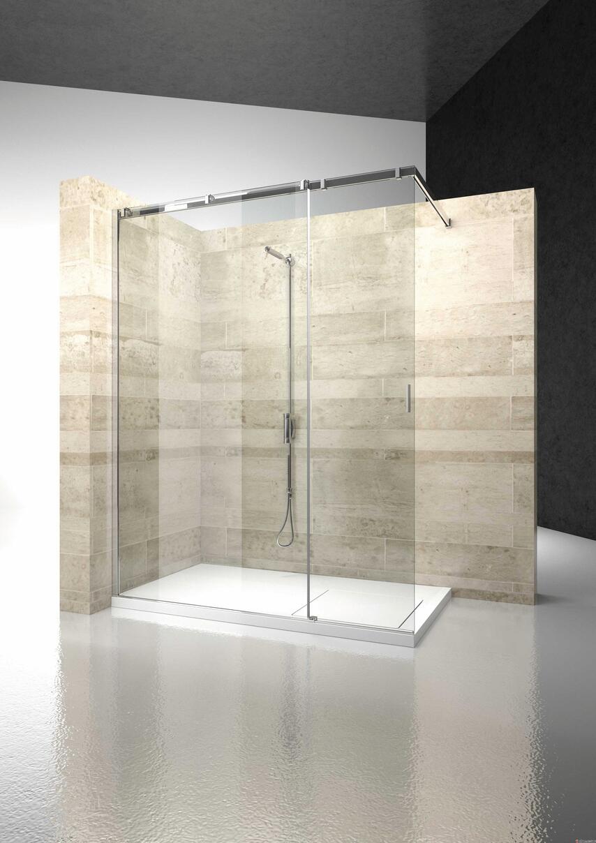 SERIE 8000 - Paroi fixe + élément coulissant