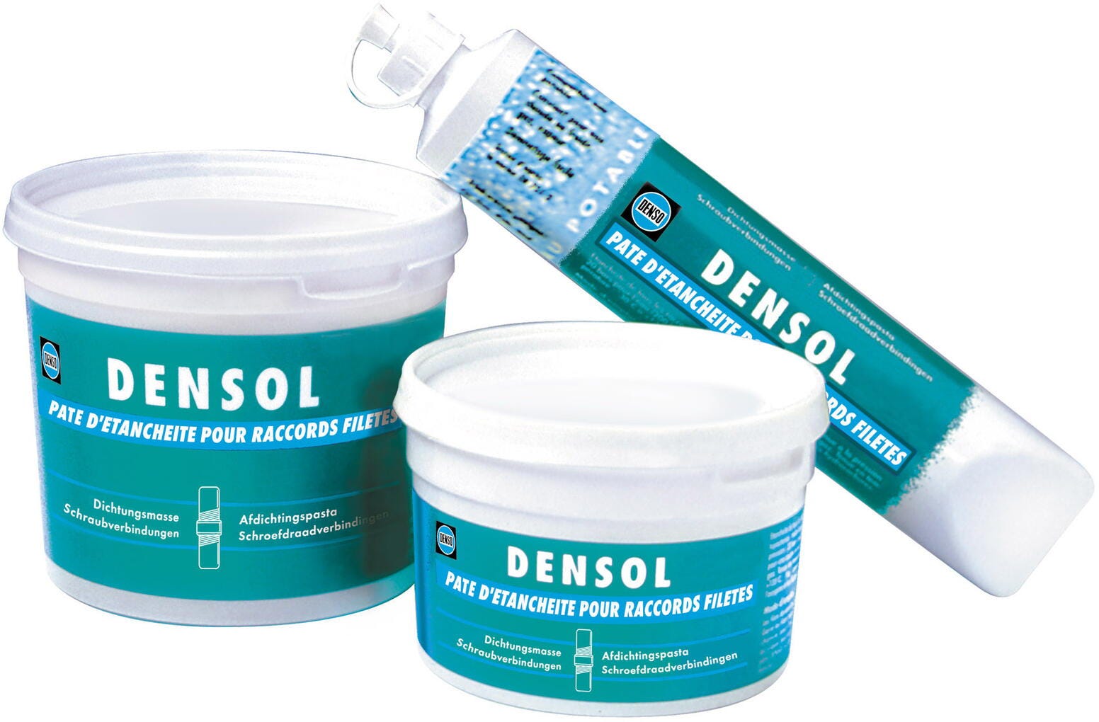 DENSOL - Pâte d'étanchéité pour tous les raccords filetés métalliques des canalisations d'eau potable et de vapeur