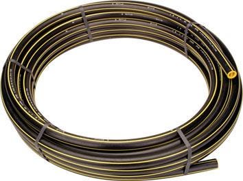 TUBE POLYETHYLENE HAUTE DENSITE BANDE JAUNE - PE80-GAZ4