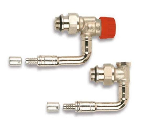ROBINET THERMOSTATIQUE - Kit hydrocâblé kv reglable équerre inverse pour radiateur type 22/33